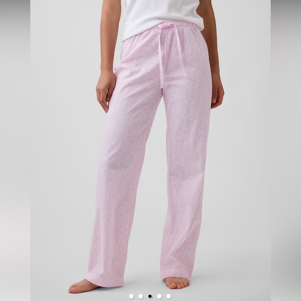 GAP Poplin Pale Pink Printed Lounge Pants